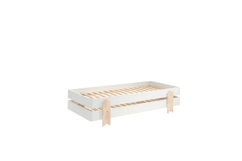 Sänky Modulo nuolijaloilla Valkoinen, 2, Valkoinen, 2