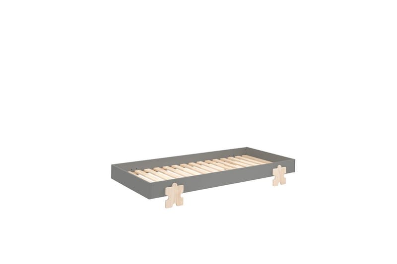 Sänky Modulo palapalajaloilla Harmaa, 4 - Harmaa, 4 - Huonekalut - Lasten kalusteet - Lastensängyt & juniorisängyt - Tavallinen lastensänky