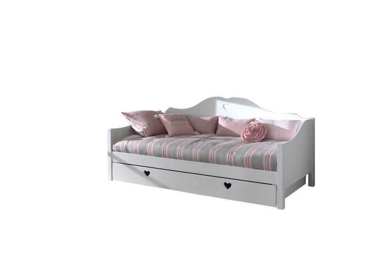 Sänky sälepohjalla ja laatikolla Amori Valkoinen, undefined