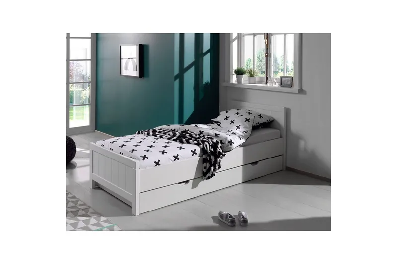 Sänky sälepohjalla ja laatikolla Erik - Huonekalut - Lasten kalusteet - Lastensängyt & juniorisängyt - Tavallinen lastensänky