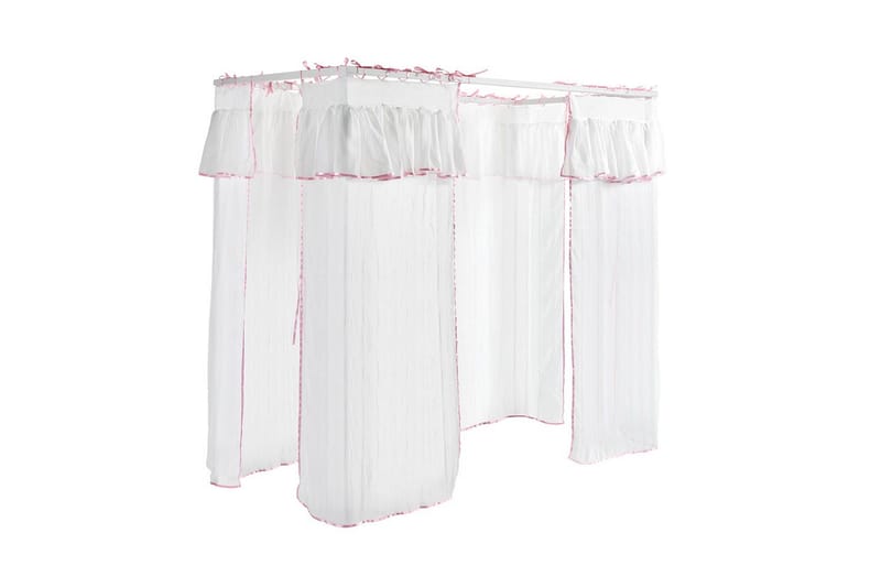 Sänky tekstiilisarjalla ja laatikolla Amori Valkoinen - Huonekalut - Lasten kalusteet - Lastensängyt & juniorisängyt - Tavallinen lastensänky