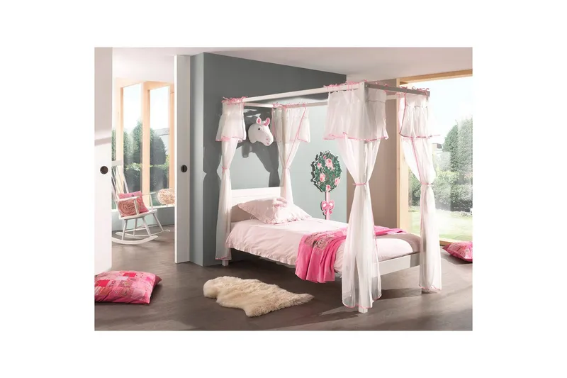 Sänky tekstiilisarjalla Pino Amori - Huonekalut - Lasten kalusteet - Lastensängyt & juniorisängyt - Tavallinen lastensänky