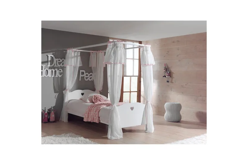 Sänky Tekstiilisetti Amori Valkoinen - Huonekalut - Lasten kalusteet - Lastensängyt & juniorisängyt - Tavallinen lastensänky