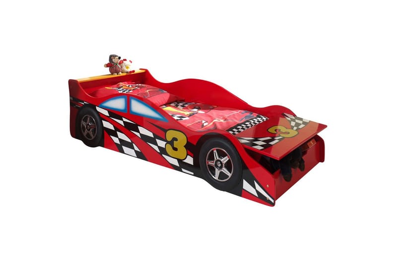 Sänky vaatekaapilla Rata Punainen 70x140 cm - Huonekalut - Lasten kalusteet - Lastensängyt & juniorisängyt - Talosänky