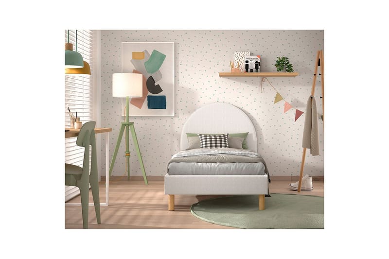 Sänky yöpöydällä Kuu 90x200 cm Wite - Wite - Huonekalut - Lasten kalusteet - Lastensängyt & juniorisängyt - Tavallinen lastensänky
