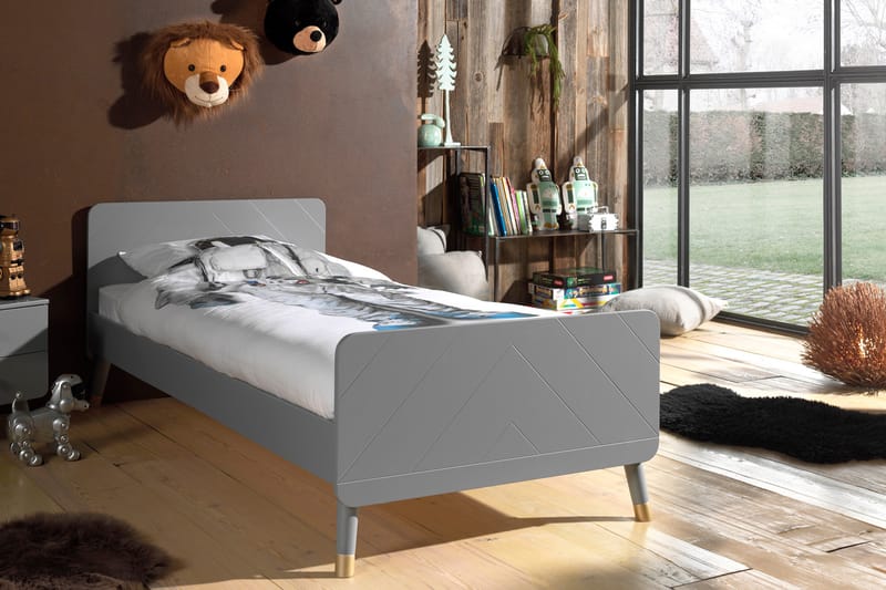 Sänky Plingshult 90x200 cm - Harmaa - Huonekalut - Lasten kalusteet - Lastensängyt & juniorisängyt - Tavallinen lastensänky
