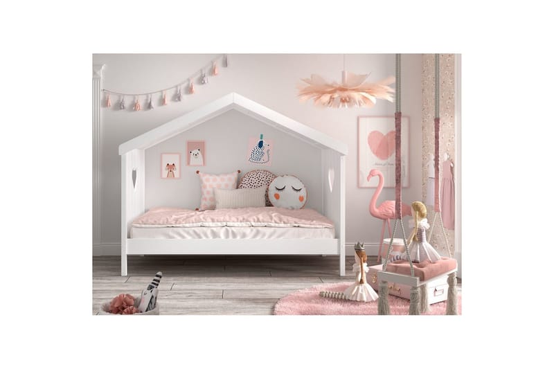 Talo sänky Amori 90 x 200 cm Valkoinen - Huonekalut - Lasten kalusteet - Lastensängyt & juniorisängyt - Talosänky