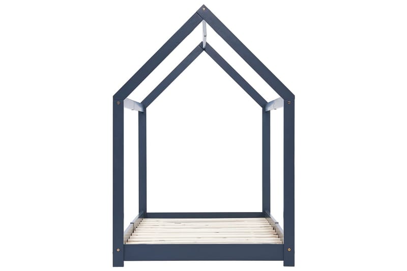 Lasten sängynrunko harmaa täysi mänty 70x140 cm - Harmaa - Huonekalut - Lasten kalusteet - Lastensängyt & juniorisängyt - Talosänky