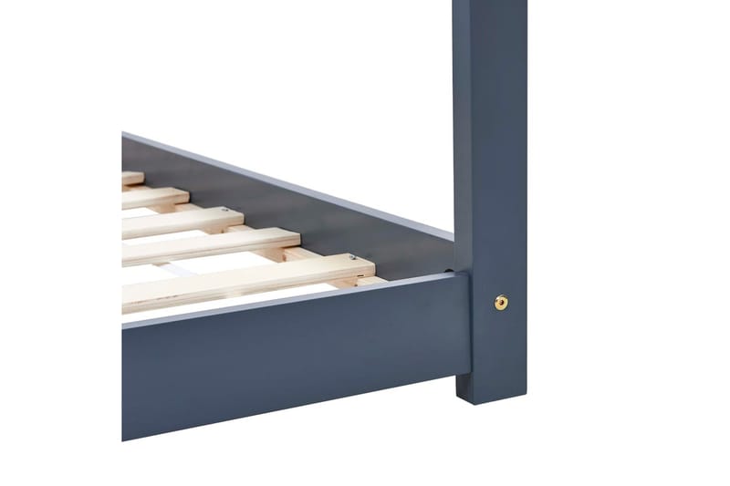 Lasten sängynrunko harmaa täysi mänty 70x140 cm - Harmaa - Huonekalut - Lasten kalusteet - Lastensängyt & juniorisängyt - Talosänky