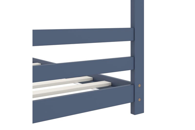 Lasten sängynrunko harmaa täysi mänty 70x140 cm - Huonekalut - Lasten kalusteet - Lastensängyt & juniorisängyt - Talosänky