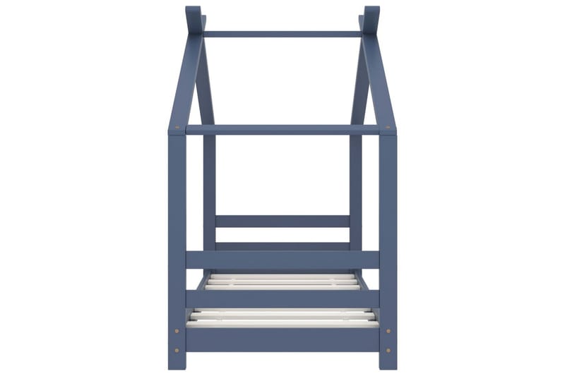 Lasten sängynrunko harmaa täysi mänty 70x140 cm - Huonekalut - Lasten kalusteet - Lastensängyt & juniorisängyt - Talosänky