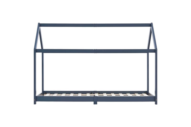 Lasten sängynrunko harmaa täysi mänty 80x160 cm - Harmaa - Huonekalut - Lasten kalusteet - Lastensängyt & juniorisängyt - Talosänky