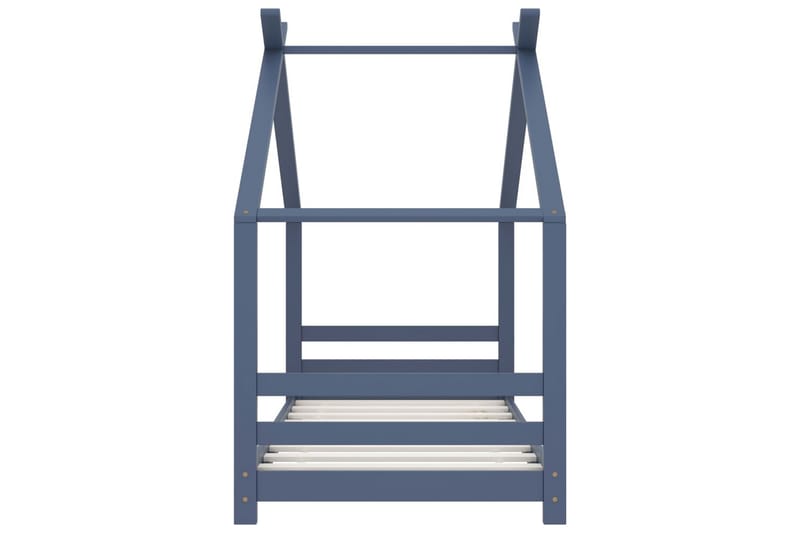 Lasten sängynrunko harmaa täysi mänty 80x160 cm - Huonekalut - Lasten kalusteet - Lastensängyt & juniorisängyt - Talosänky