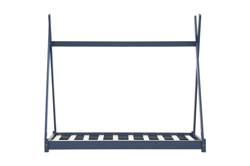 Lasten sängynrunko harmaa täysi mänty 90x200 cm - Harmaa - Huonekalut - Lasten kalusteet - Lastensängyt & juniorisängyt - Talosänky