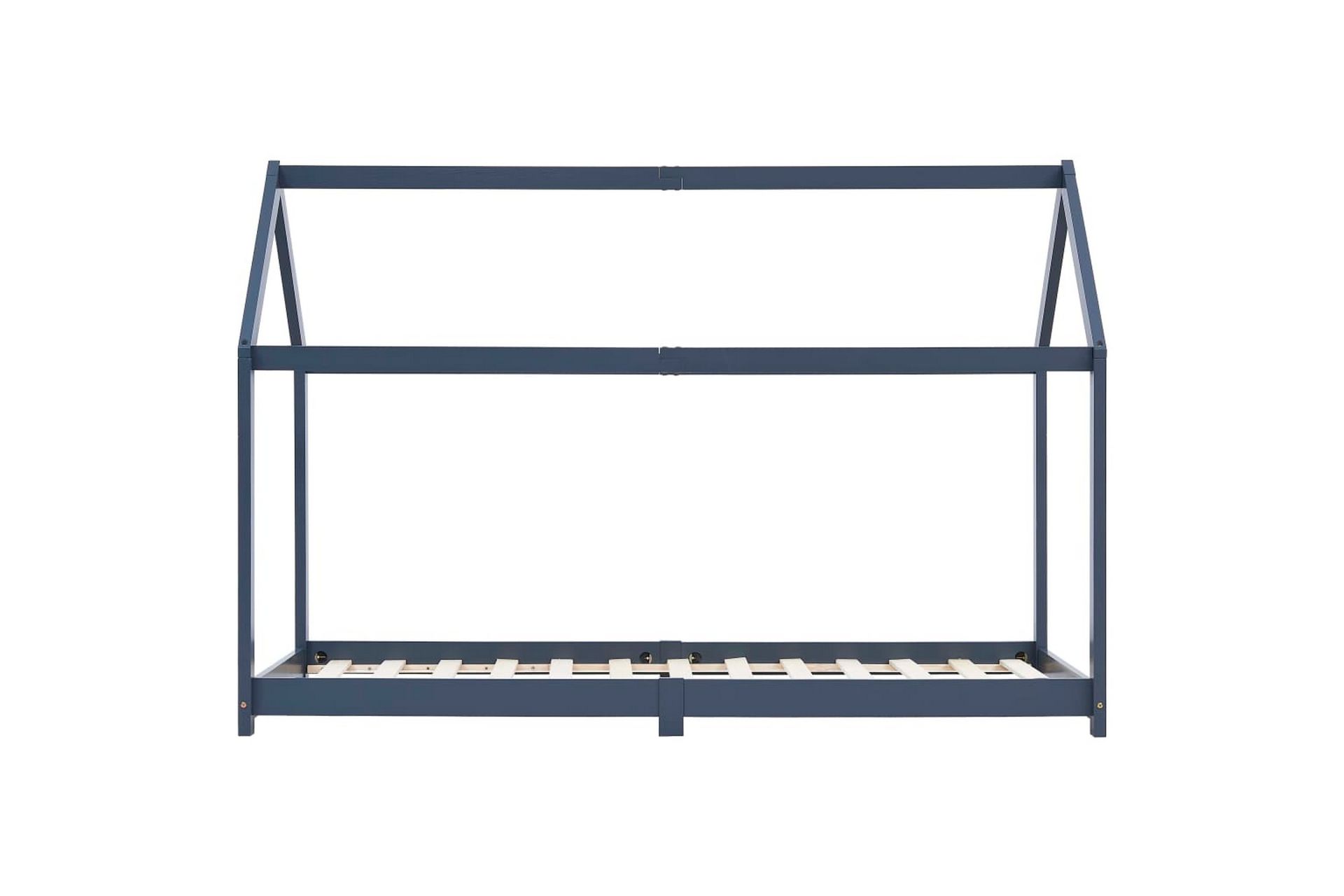 Lasten sängynrunko harmaa täysi mänty 90x200 cm - Harmaa - Huonekalut - Lasten kalusteet - Lastensängyt & juniorisängyt - Talosänky