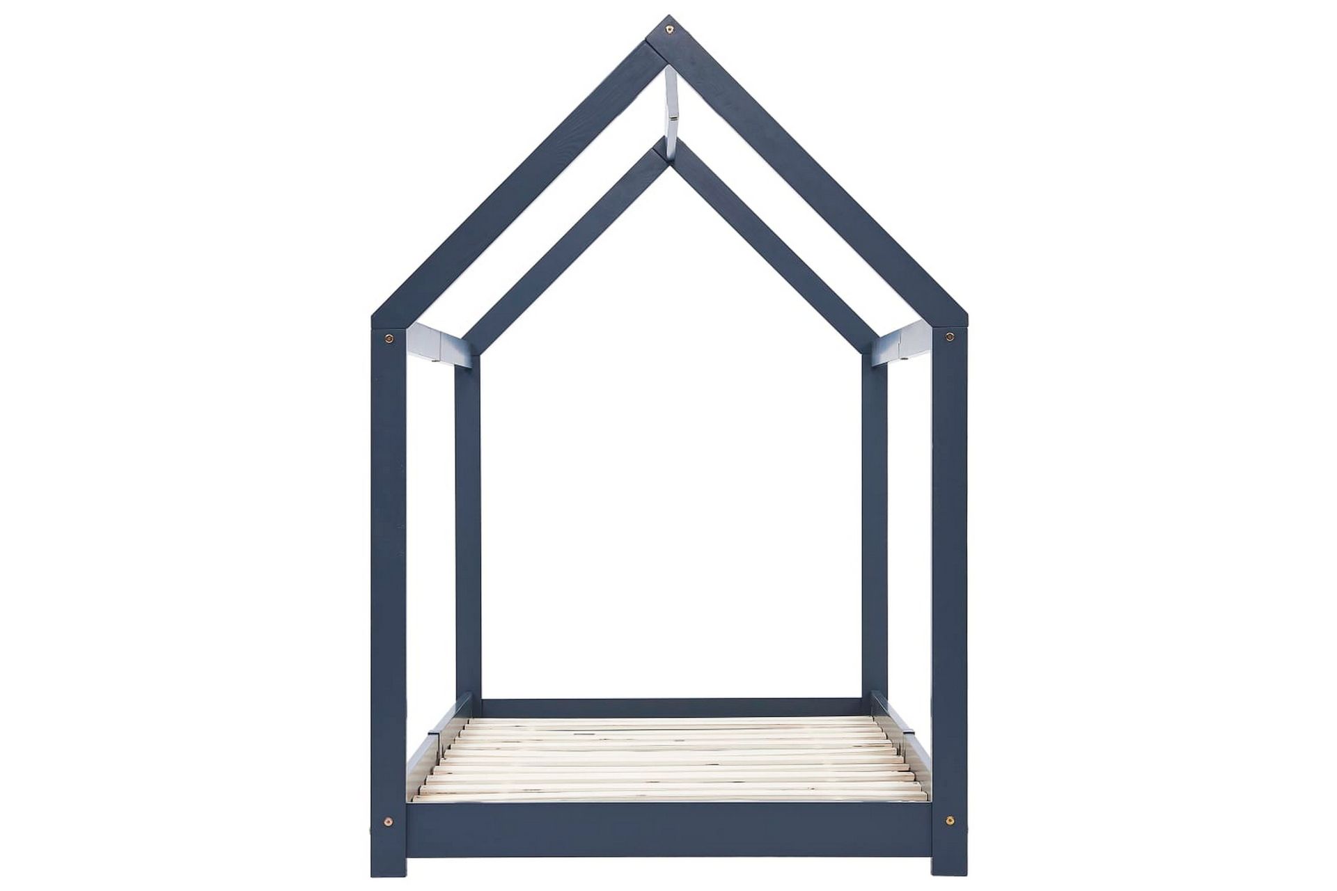 Lasten sängynrunko harmaa täysi mänty 90x200 cm - Harmaa - Huonekalut - Lasten kalusteet - Lastensängyt & juniorisängyt - Talosänky