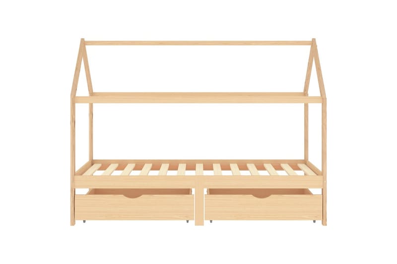 Lasten sängynrunko laatikoilla täysi mänty 90x200 cm - Huonekalut - Lasten kalusteet - Lastensängyt & juniorisängyt - Talosänky