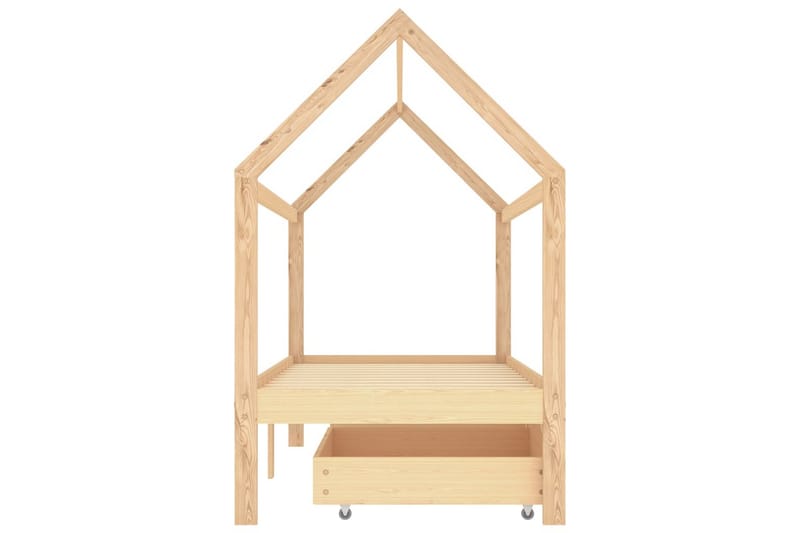 Lasten sängynrunko laatikoilla täysi mänty 90x200 cm - Huonekalut - Lasten kalusteet - Lastensängyt & juniorisängyt - Talosänky