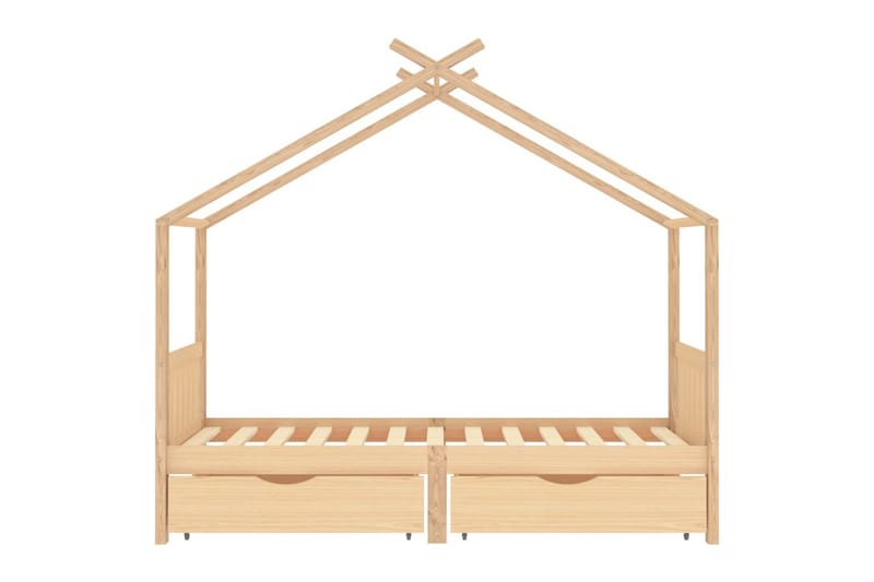 Lasten sängynrunko laatikoilla täysi mänty 90x200 cm - Huonekalut - Lasten kalusteet - Lastensängyt & juniorisängyt - Talosänky
