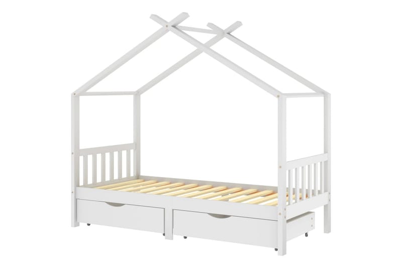 Lasten sängynrunko laatikoilla täysi mänty 90x200 cm - Huonekalut - Lasten kalusteet - Lastensängyt & juniorisängyt - Talosänky