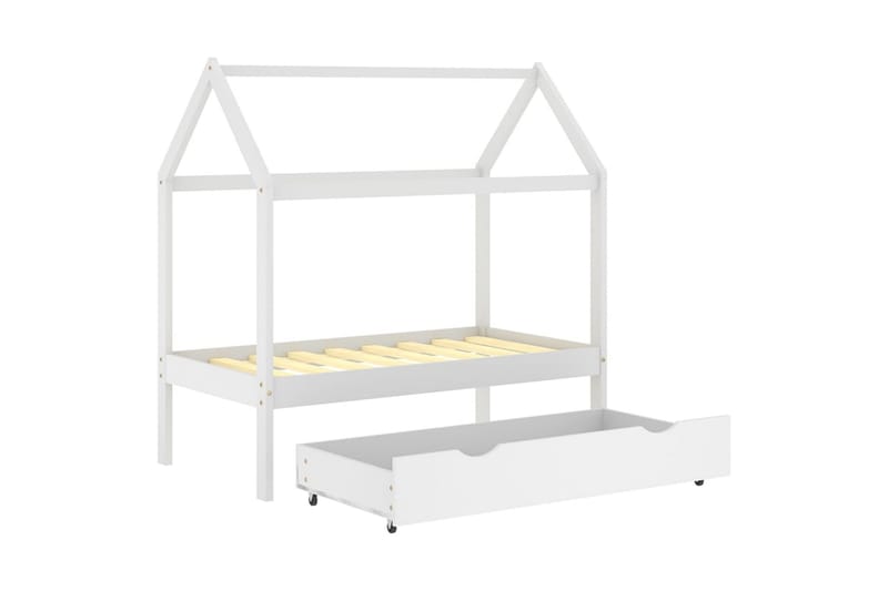 Lasten sängynrunko laatikolla täysi mänty 70x140 cm - Huonekalut - Lasten kalusteet - Lastensängyt & juniorisängyt - Talosänky