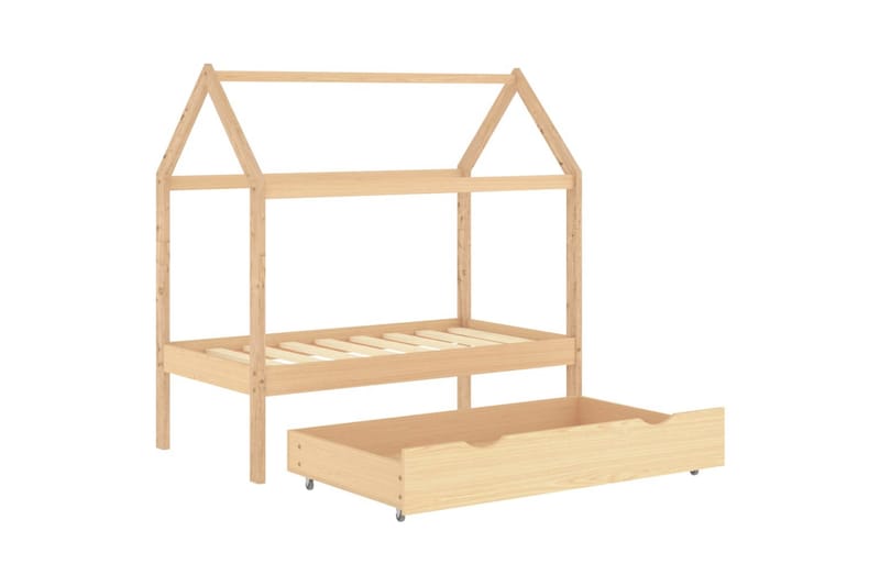 Lasten sängynrunko laatikolla täysi mänty 70x140 cm - Huonekalut - Lasten kalusteet - Lastensängyt & juniorisängyt - Talosänky