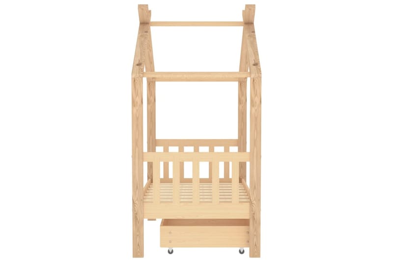 Lasten sängynrunko laatikolla täysi mänty 70x140 cm - Huonekalut - Lasten kalusteet - Lastensängyt & juniorisängyt - Talosänky