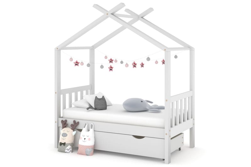 Lasten sängynrunko laatikolla täysi mänty 70x140 cm - Huonekalut - Lasten kalusteet - Lastensängyt & juniorisängyt - Talosänky