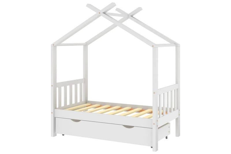 Lasten sängynrunko laatikolla täysi mänty 70x140 cm - Huonekalut - Lasten kalusteet - Lastensängyt & juniorisängyt - Talosänky