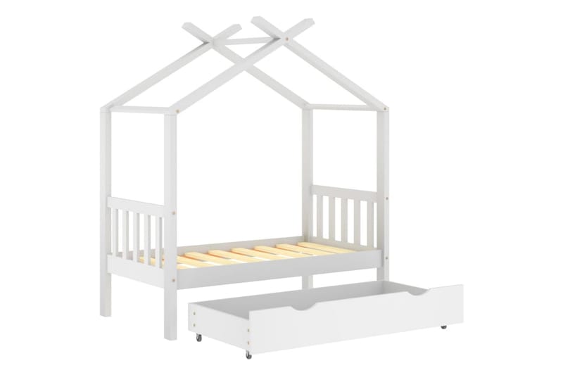 Lasten sängynrunko laatikolla täysi mänty 70x140 cm - Huonekalut - Lasten kalusteet - Lastensängyt & juniorisängyt - Talosänky