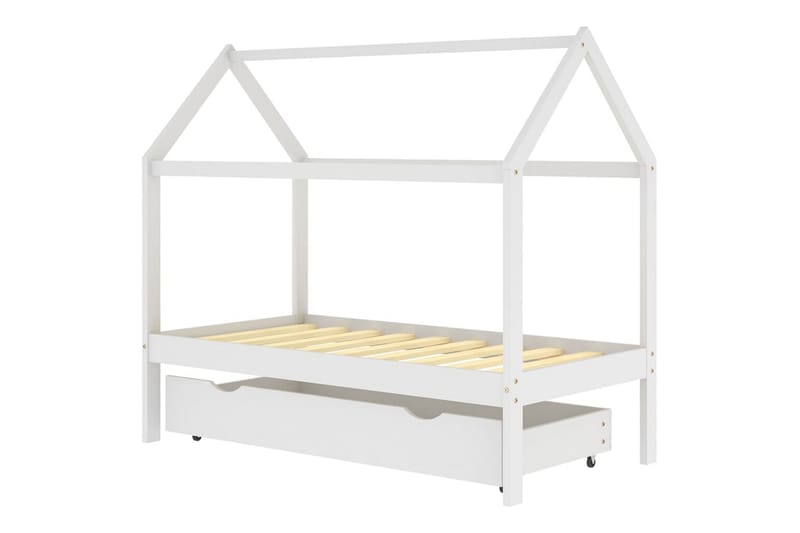 Lasten sängynrunko laatikolla täysi mänty 80x160 cm - Huonekalut - Lasten kalusteet - Lastensängyt & juniorisängyt - Talosänky