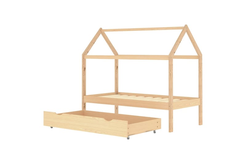 Lasten sängynrunko laatikolla täysi mänty 80x160 cm - Huonekalut - Lasten kalusteet - Lastensängyt & juniorisängyt - Talosänky