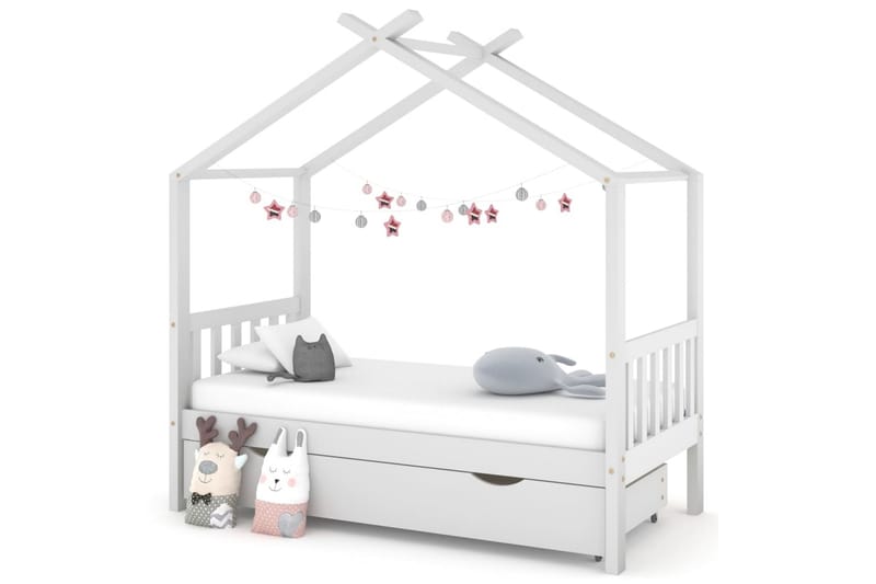 Lasten sängynrunko laatikolla täysi mänty 80x160 cm - Huonekalut - Lasten kalusteet - Lastensängyt & juniorisängyt - Talosänky
