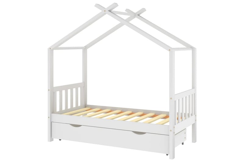 Lasten sängynrunko laatikolla täysi mänty 80x160 cm - Huonekalut - Lasten kalusteet - Lastensängyt & juniorisängyt - Talosänky