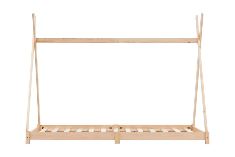 Lasten sängynrunko täysi mänty 70x140 cm - Ruskea - Huonekalut - Lasten kalusteet - Lastensängyt & juniorisängyt - Talosänky