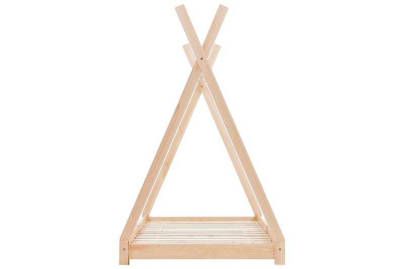 Lasten sängynrunko täysi mänty 70x140 cm - Ruskea - Huonekalut - Lasten kalusteet - Lastensängyt & juniorisängyt - Talosänky