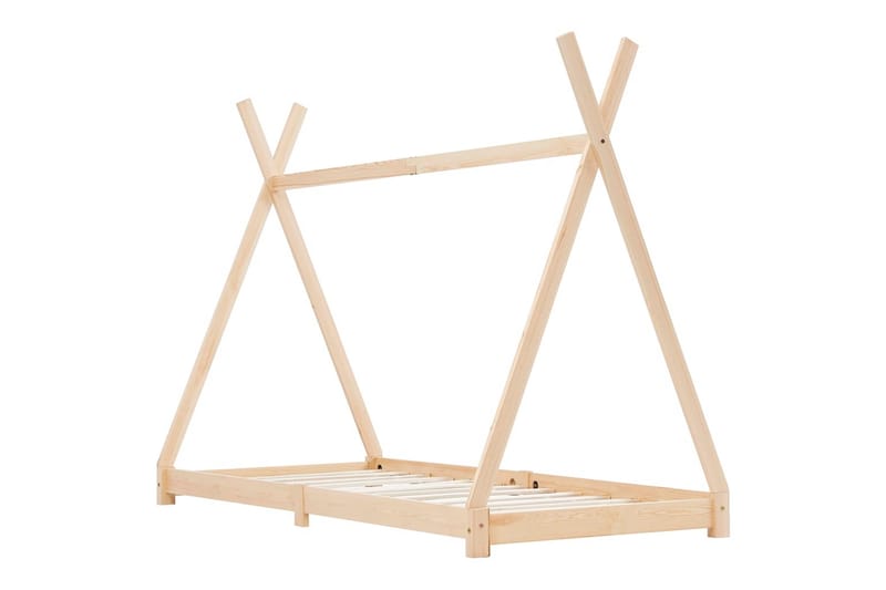 Lasten sängynrunko täysi mänty 80x160 cm - Ruskea - Huonekalut - Lasten kalusteet - Lastensängyt & juniorisängyt - Talosänky