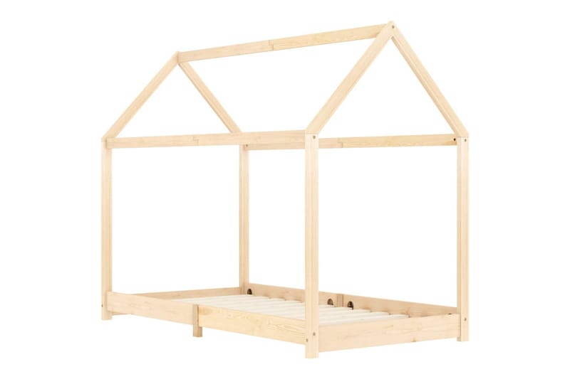 Lasten sängynrunko täysi mänty 90x200 cm - Ruskea - Huonekalut - Lasten kalusteet - Lastensängyt & juniorisängyt - Talosänky