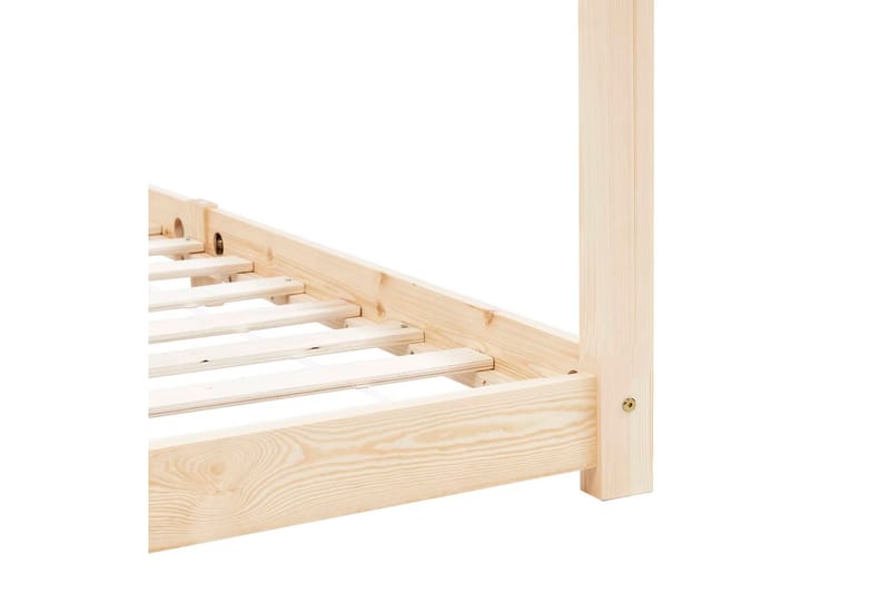 Lasten sängynrunko täysi mänty 90x200 cm - Ruskea - Huonekalut - Lasten kalusteet - Lastensängyt & juniorisängyt - Talosänky