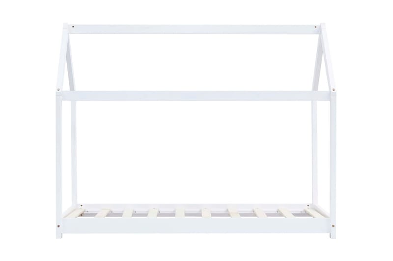 Lasten sängynrunko valkoinen täysi mänty 70x140 cm - Valkoinen - Huonekalut - Lasten kalusteet - Lastensängyt & juniorisängyt - Talosänky