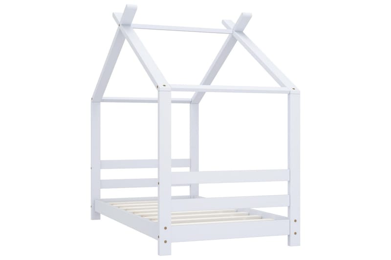 Lasten sängynrunko valkoinen täysi mänty 70x140 cm - Huonekalut - Lasten kalusteet - Lastensängyt & juniorisängyt - Talosänky