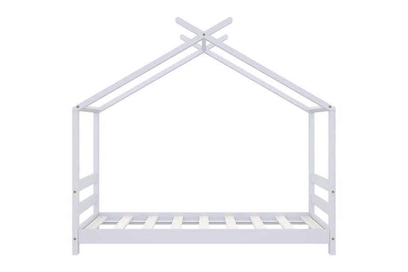 Lasten sängynrunko valkoinen täysi mänty 70x140 cm - Huonekalut - Lasten kalusteet - Lastensängyt & juniorisängyt - Talosänky