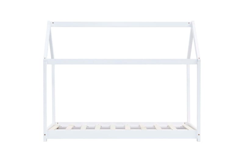 Lasten sängynrunko valkoinen täysi mänty 80x160 cm - Valkoinen - Huonekalut - Lasten kalusteet - Lastensängyt & juniorisängyt - Talosänky