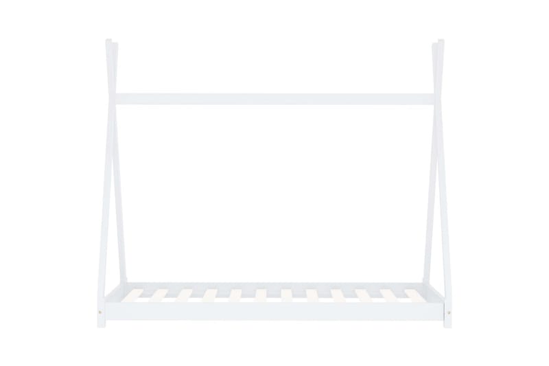 Lasten sängynrunko valkoinen täysi mänty 90x200 cm - Valkoinen - Huonekalut - Lasten kalusteet - Lastensängyt & juniorisängyt - Talosänky