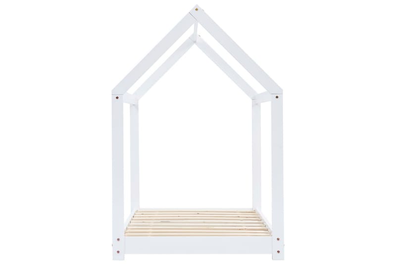 Lasten sängynrunko valkoinen täysi mänty 90x200 cm - Valkoinen - Huonekalut - Lasten kalusteet - Lastensängyt & juniorisängyt - Talosänky