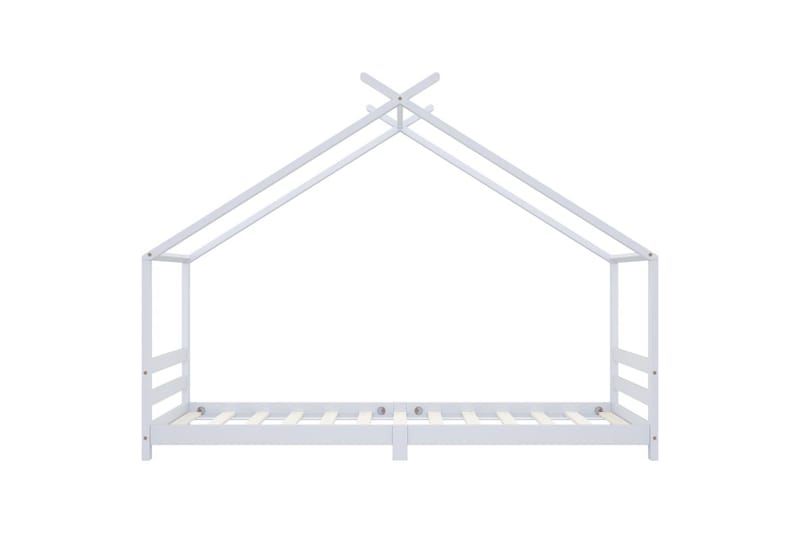 Lasten sängynrunko valkoinen täysi mänty 90x200 cm - Huonekalut - Lasten kalusteet - Lastensängyt & juniorisängyt - Talosänky