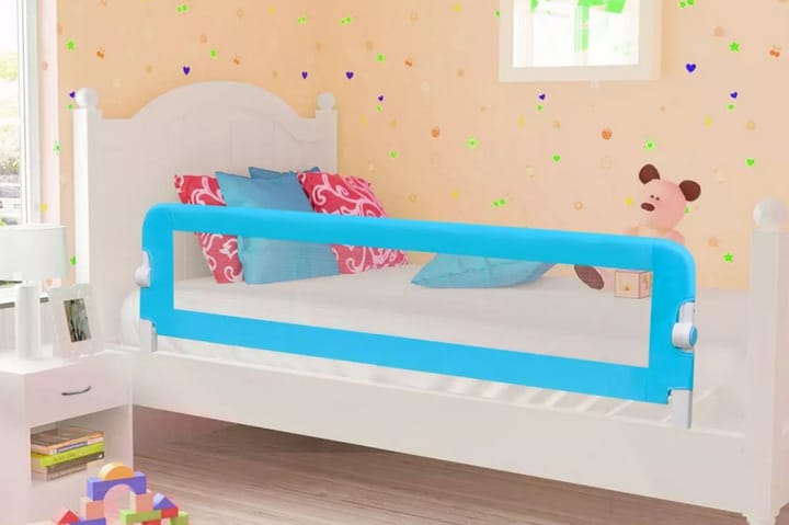 Turvalaita lapsen sänkyyn 150 x 42 cm sininen - Sininen - Lastensängyt & juniorisängyt