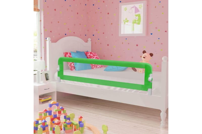 Turvalaita lapsen sänkyyn 150 x 42 cm vihreä - Vihreä - Huonekalut - Lasten kalusteet - Lastensängyt & juniorisängyt