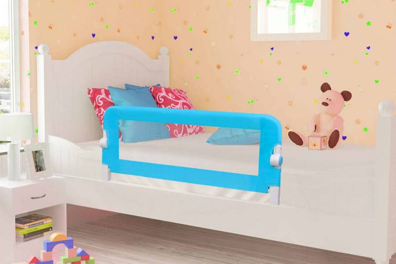 Turvalaita sänkyyn 2 kpl sininen 102x42 cm - Sininen - Huonekalut - Lasten kalusteet - Lastensängyt & juniorisängyt