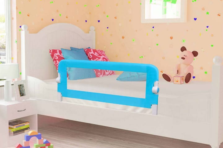 Turvalaita sänkyyn 2 kpl sininen 102x42 cm - Sininen - Lastensängyt & juniorisängyt